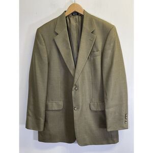 Meeting‎ Street Silk-Wool Blend Sport Coat Mens 40R Tan Beige Jacket Blazer